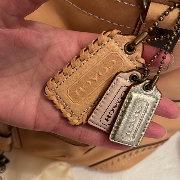 COACH - tan whipstitch satchel- F19018- NWT - Picture 8 of 17